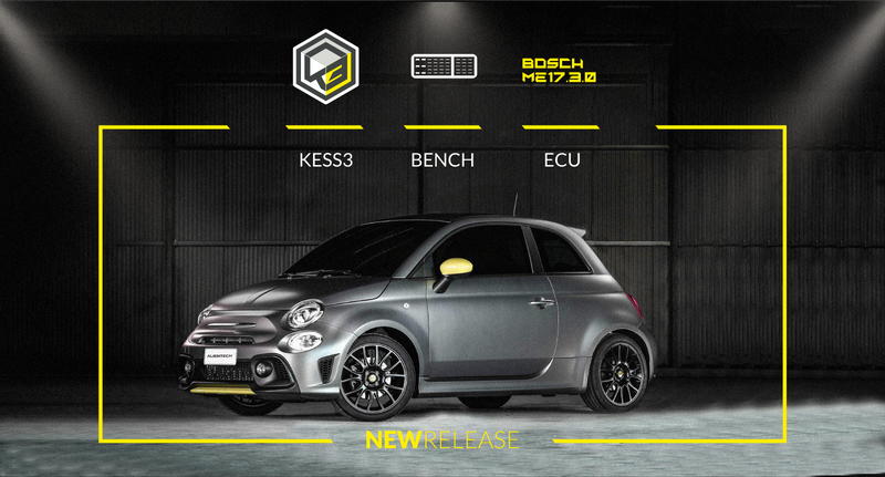 BENCH access to the Bosch ME17.3.0 ECU via KESS3 — Abarth, Alfa Romeo and Yamaha