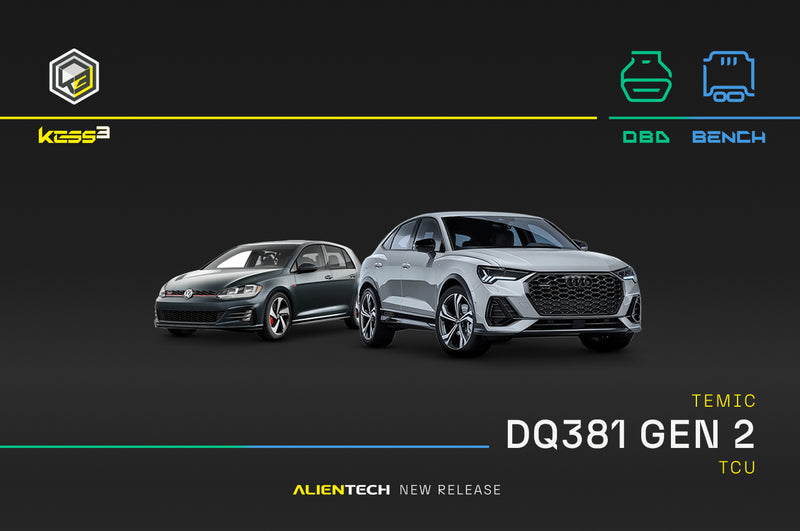 Temic DQ381 TCU — BENCH and OBD now covered by KESS3 — Audi, Cupra and Seat