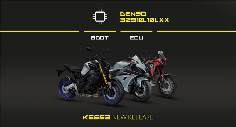 BENCH access to the Delphi 21175-1124 ECU via KESS3 — Honda, Kawasaki and Suzuki