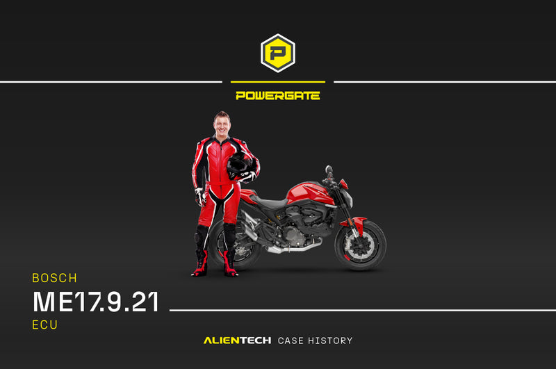 Ducati Monster 937 35 kW: beyond full power, — Bosch ME17.9.21 ECU with Powergate