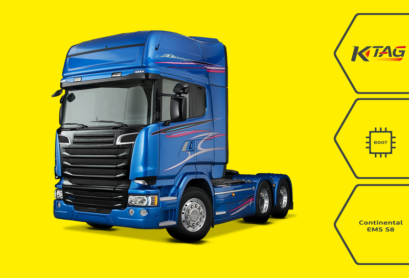 BOOT access to the Continental 112500-0370 ECU via K-TAG — Scania