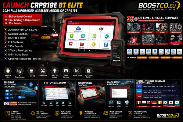 Launch CRP919EBT Elite Diagnostic Tablet with 2 Years of Updates
